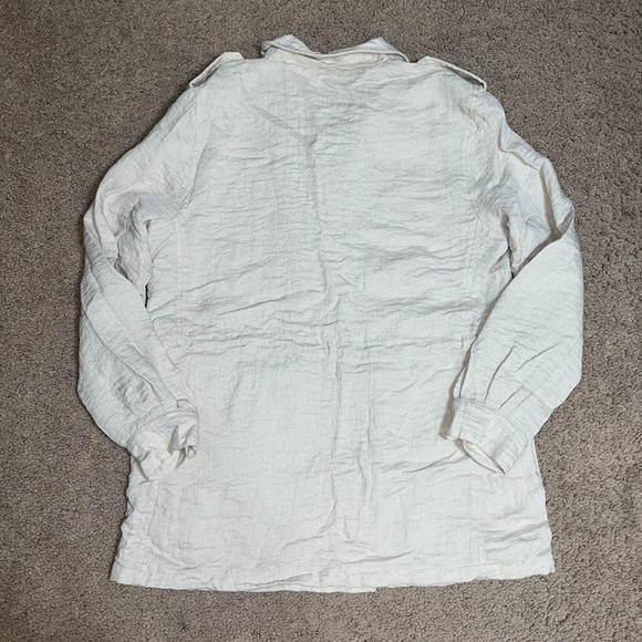 Banana Republic French Utility Field Textured Jacket Oyster Gray Small - Picture 10 of 15